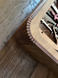 Light Shadow Box with option of Elk, or Bear, or Moose design - Bunkhouse Studio LLC