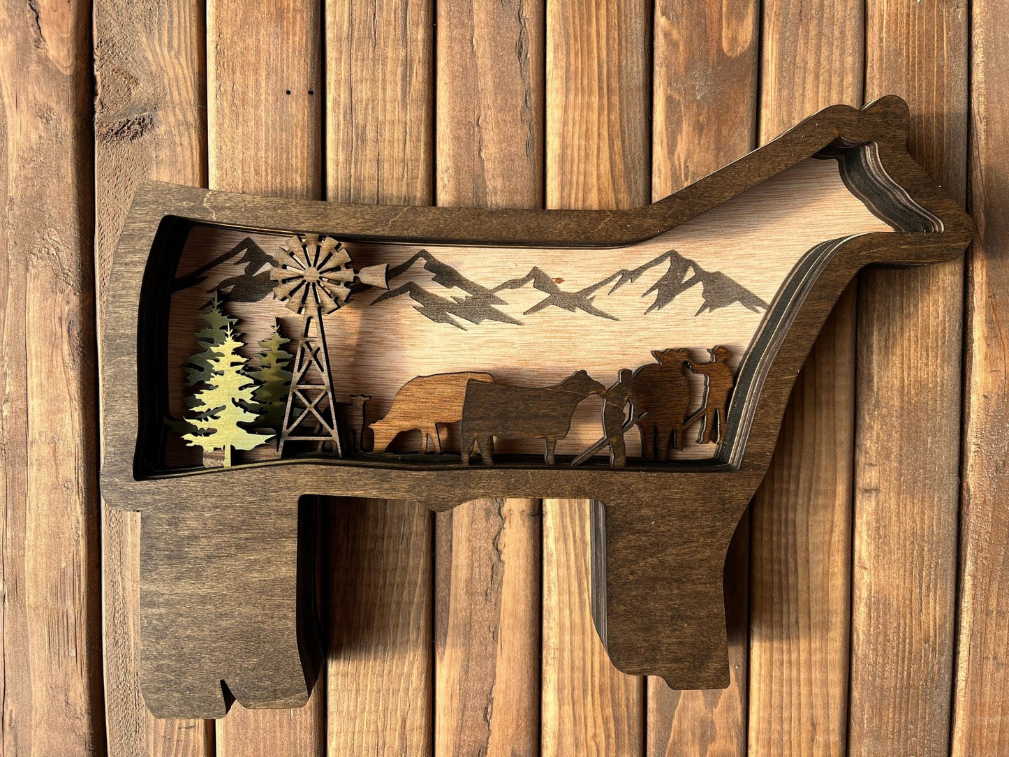 Show Steer Decor Wall Hanging 23"x30" or Heifer - Bunkhouse Studio LLC