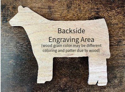 Show Steer Show or Heifer Thank You Gift, Sponsor, Buyer, 4H, County Fair, State Fair, Cow, Cattle, Club - Bunkhouse Studio LLC