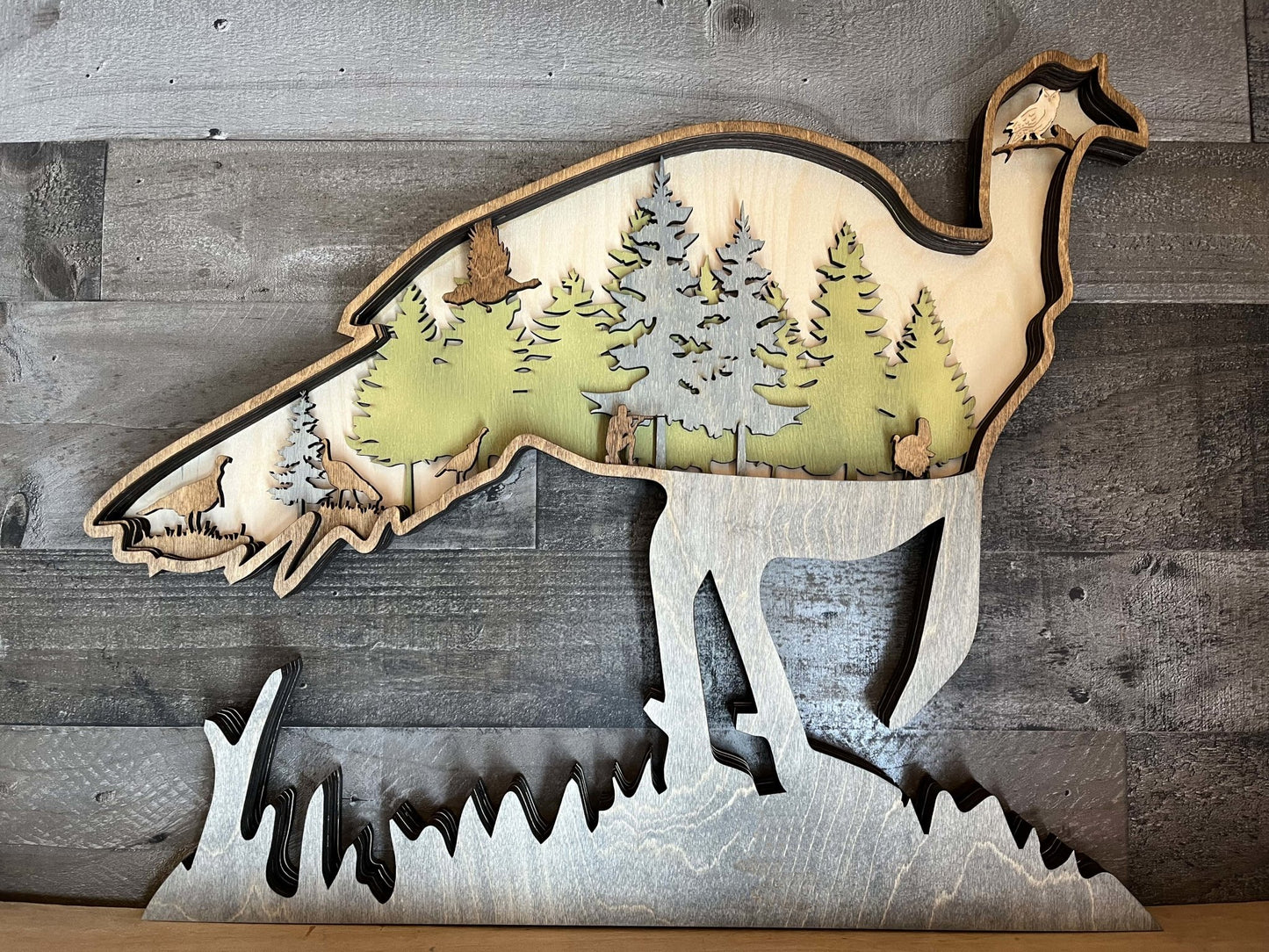 Turkey Hunt - Man Cave Decor - Bunkhouse Studio LLC