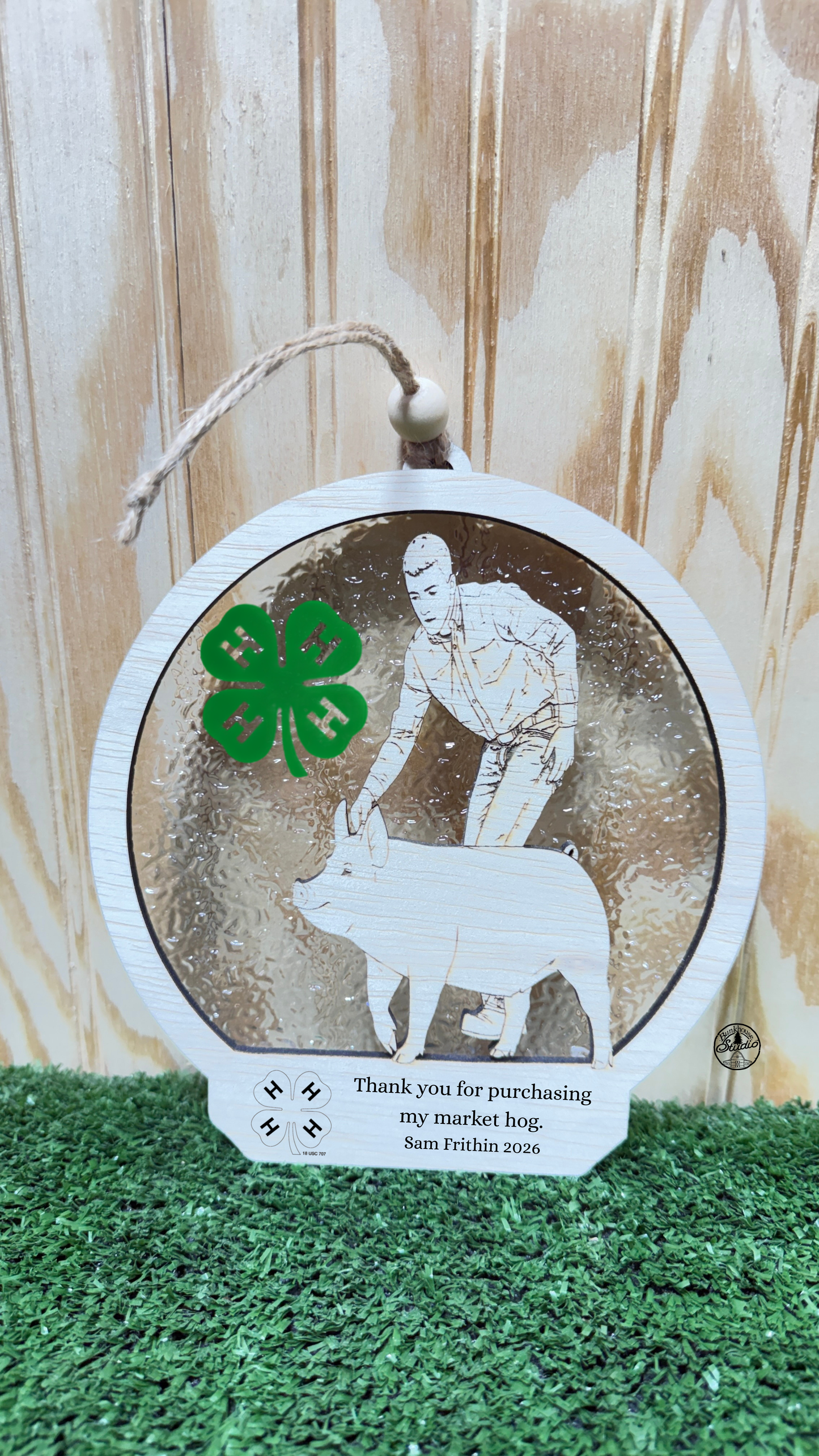 Personalized Market Lamb Suncatcher | Lamb, Pig, Goat, Heifer, Steer