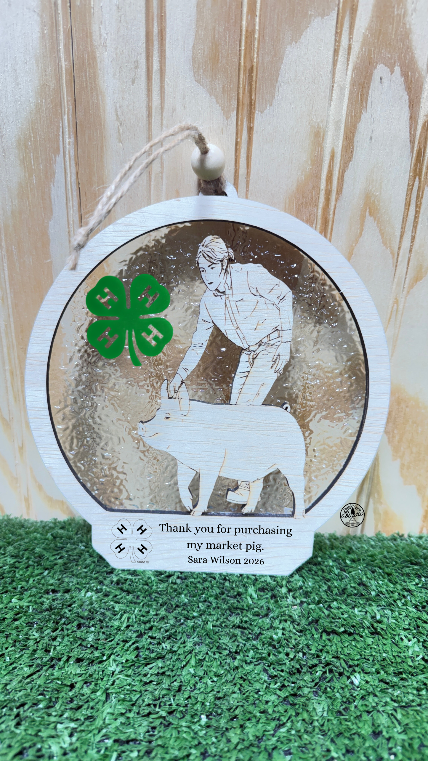 Personalized Market Lamb Suncatcher | Lamb, Pig, Goat, Heifer, Steer