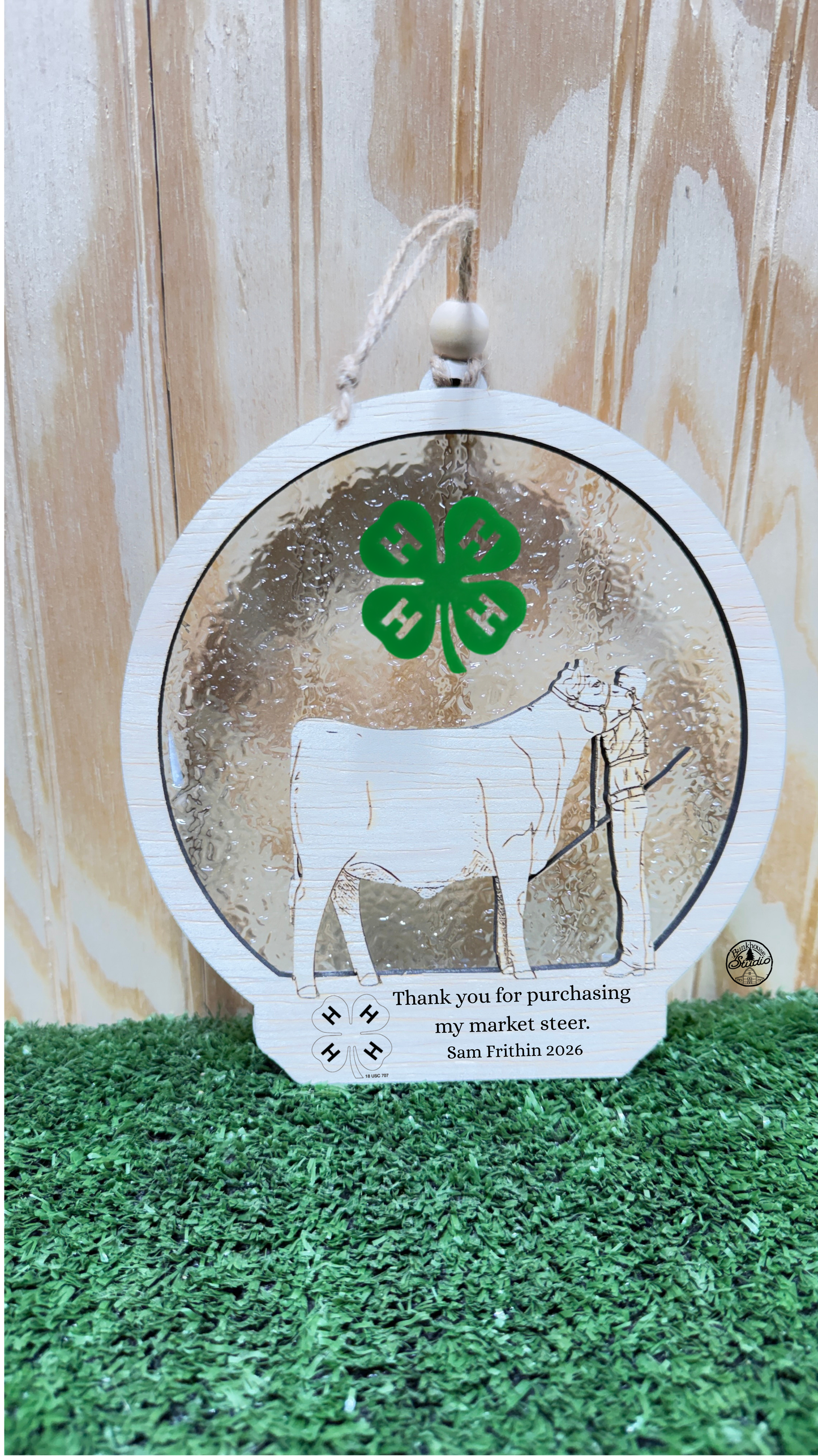 Personalized Market Lamb Suncatcher | Lamb, Pig, Goat, Heifer, Steer