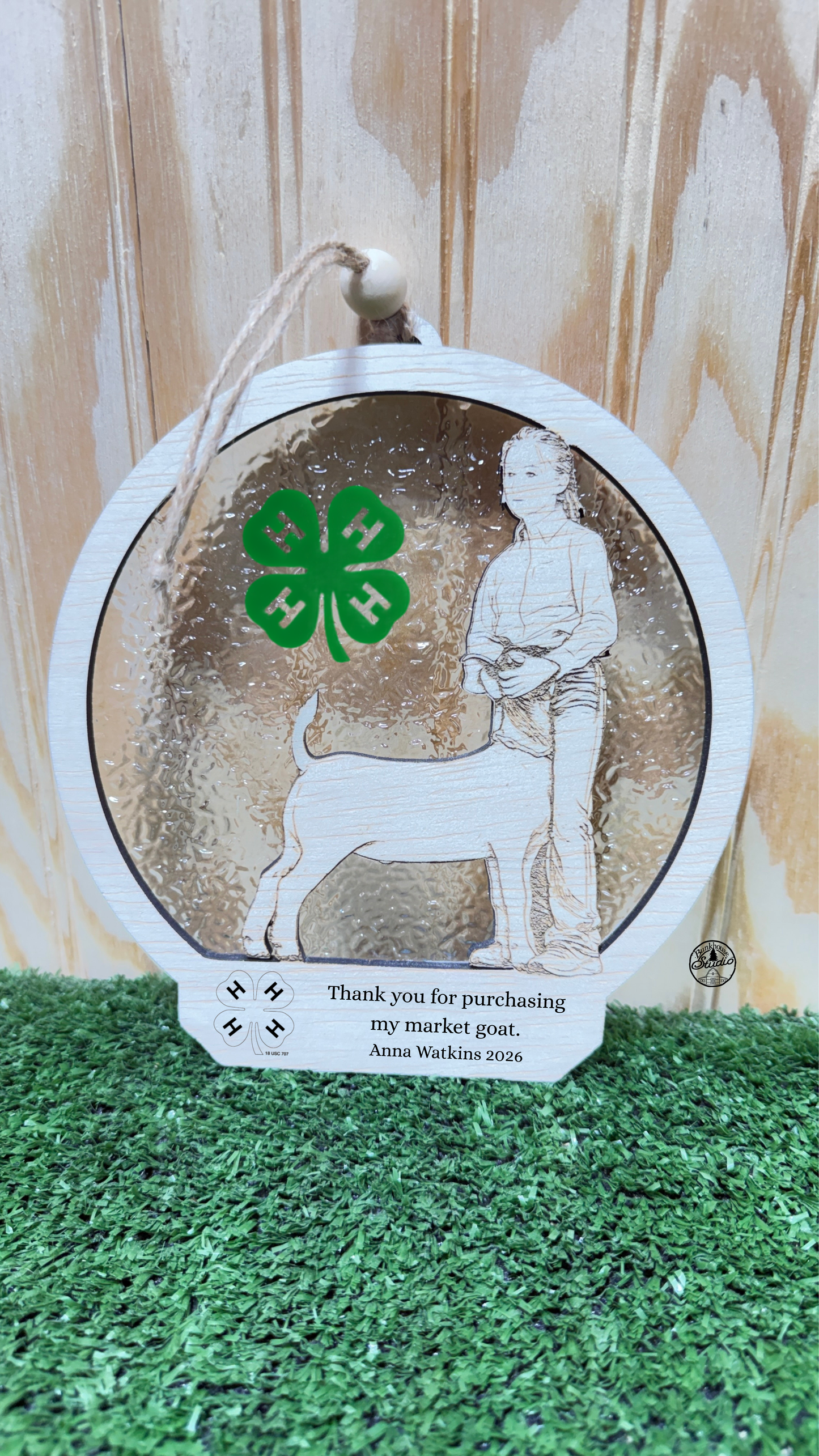 Personalized Market Lamb Suncatcher | Lamb, Pig, Goat, Heifer, Steer