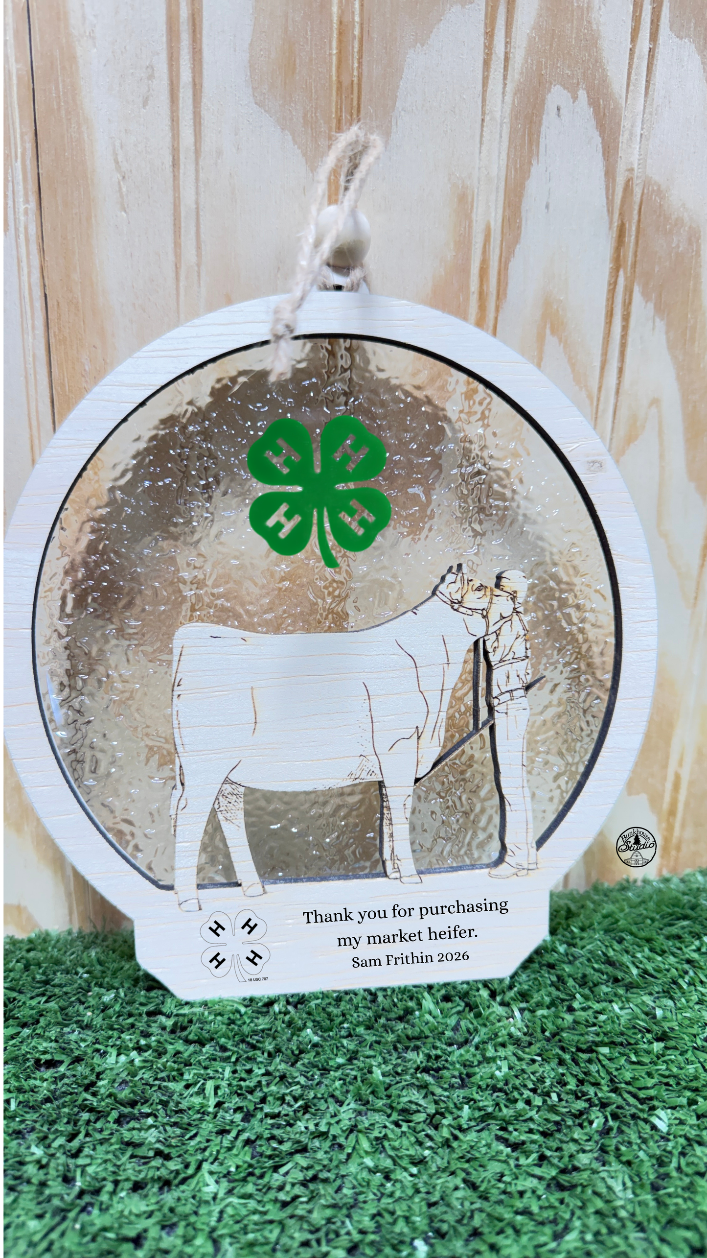 Personalized Market Lamb Suncatcher | Lamb, Pig, Goat, Heifer, Steer
