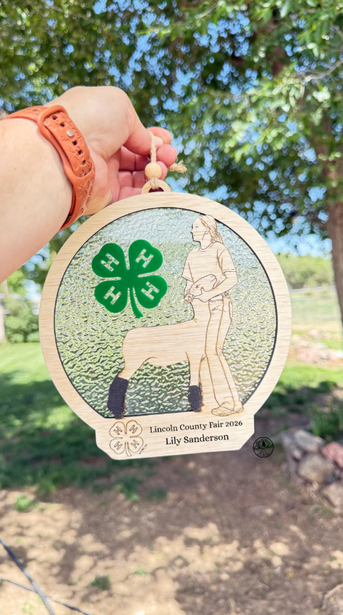 Personalized Market Lamb Suncatcher | Lamb, Pig, Goat, Heifer, Steer