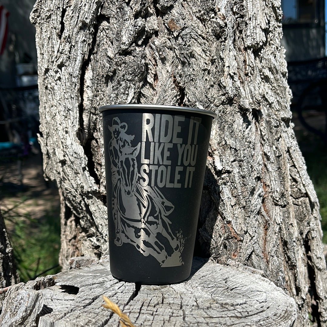 Engraved Stainless Steel Cup - Bunkhouse Studio LLC