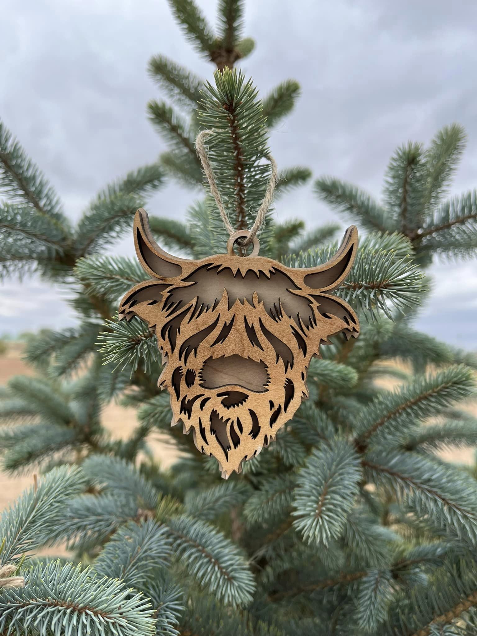 Highlander Head Ornament - Bunkhouse Studio LLC