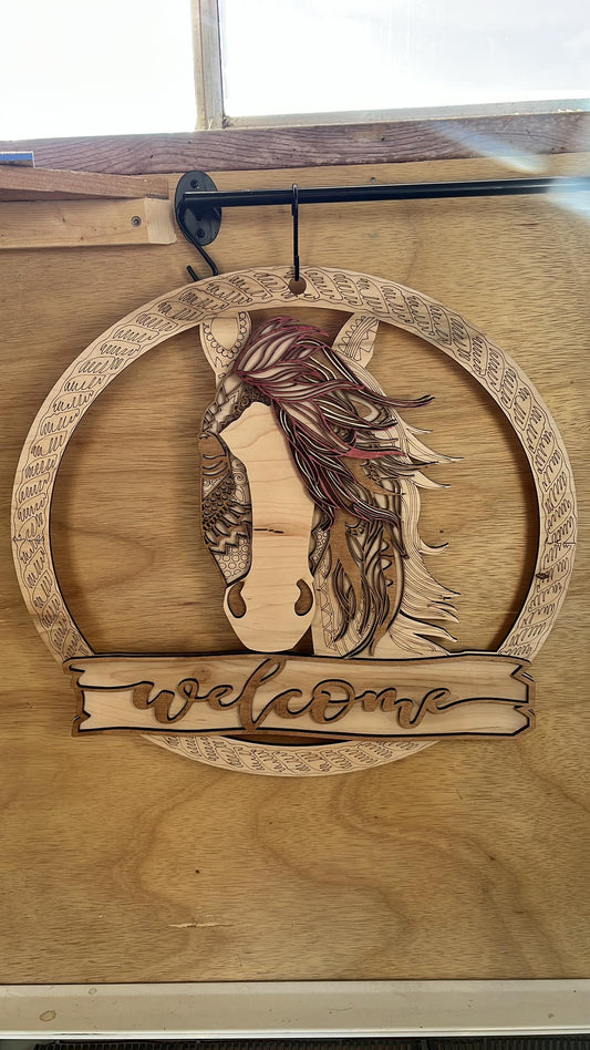 Horse Head Door Hanger - Bunkhouse Studio LLC