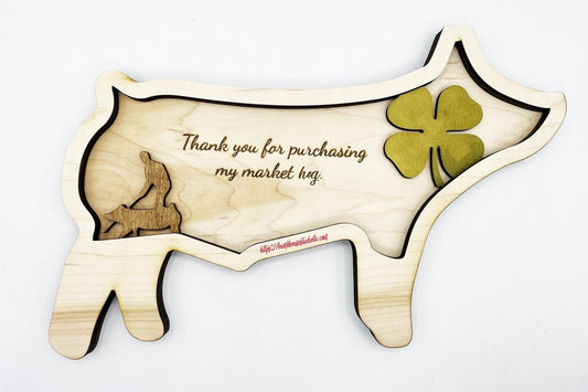 Show Market Pig Thank You Gift, Sponsor, Buyer, Award, 4H - Bunkhouse Studio LLC